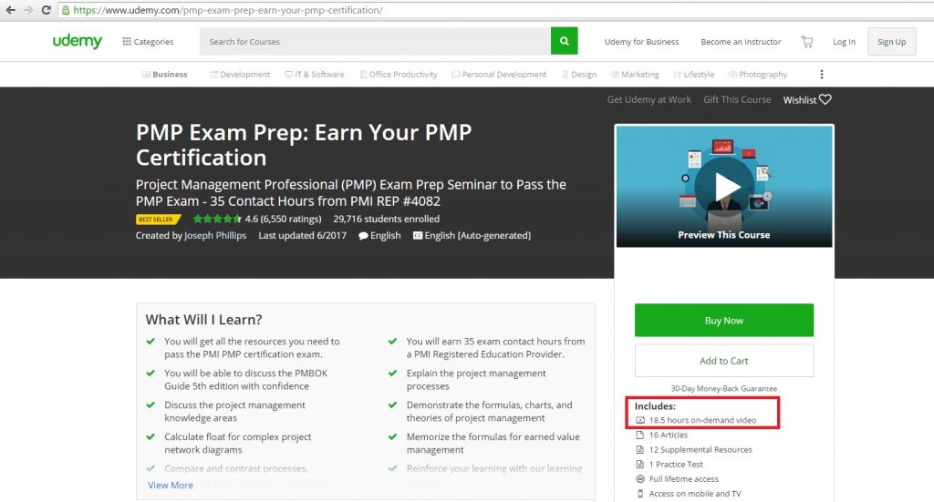 best online pmp course